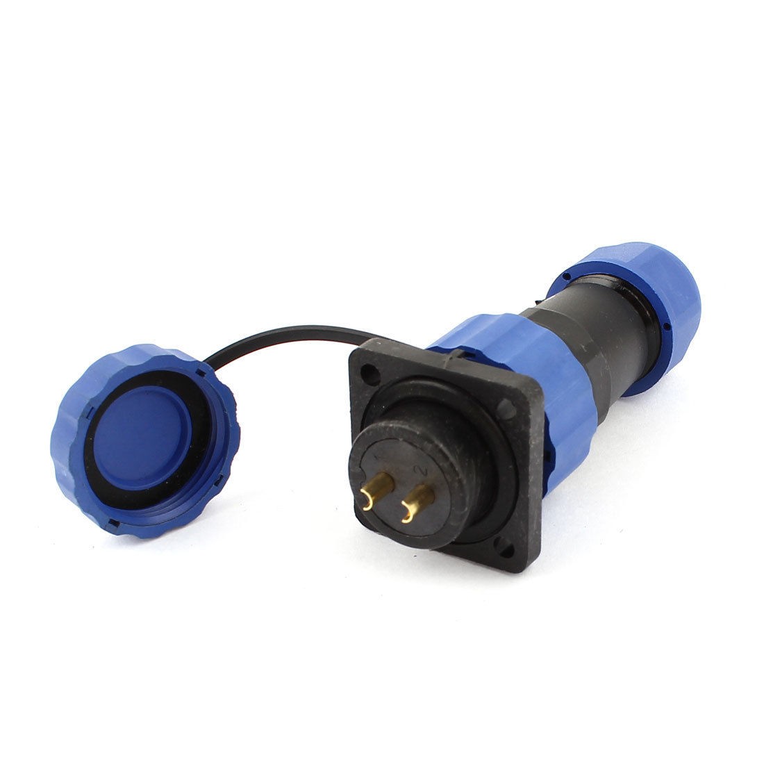 SD20 20mm 2 Pin Square Waterproof Aviation Solder Connector Plug Socket IP68