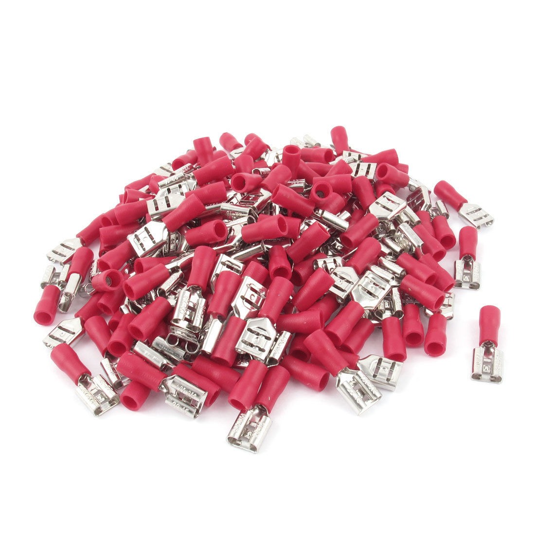 150 Pcs Insulated Female Wiring Spade Crimp Connector Terminals Red FDD1 250
