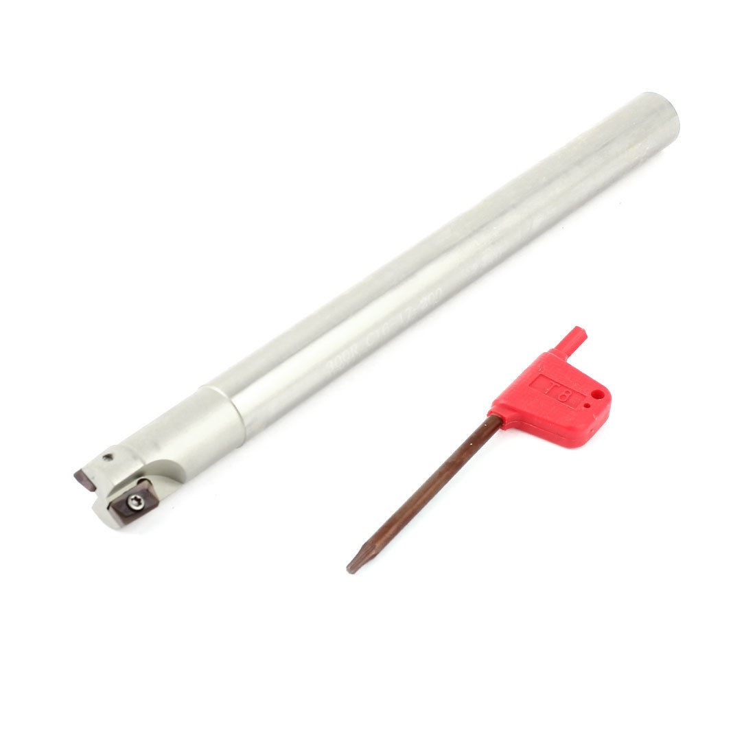 16mm Dia 200mm Length Steel Straight Collet Milling Chuck Holder w T8 Spanner