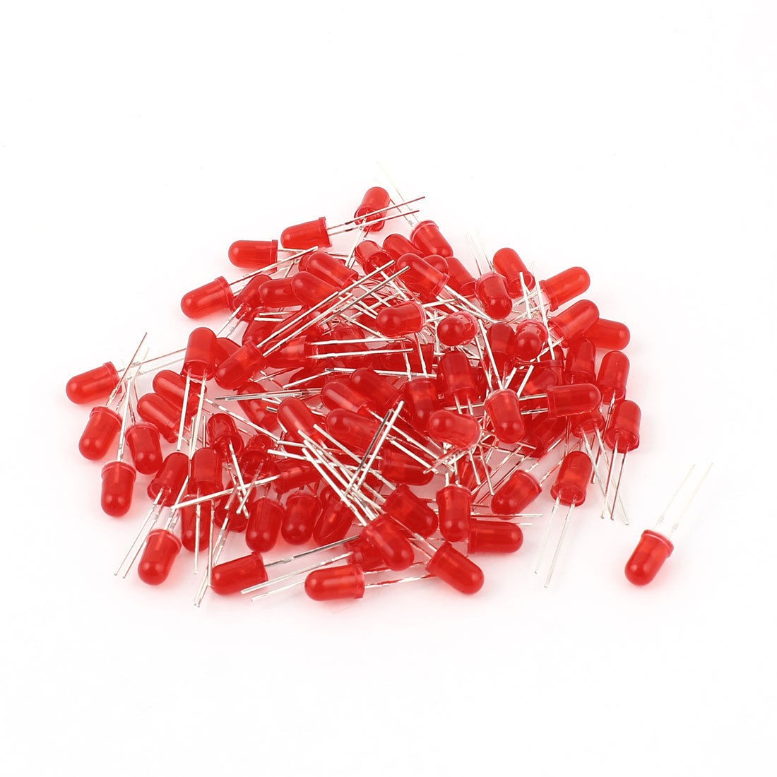 500 Pcs 5mm Diameter Head LED Red Light Emitting Diode
