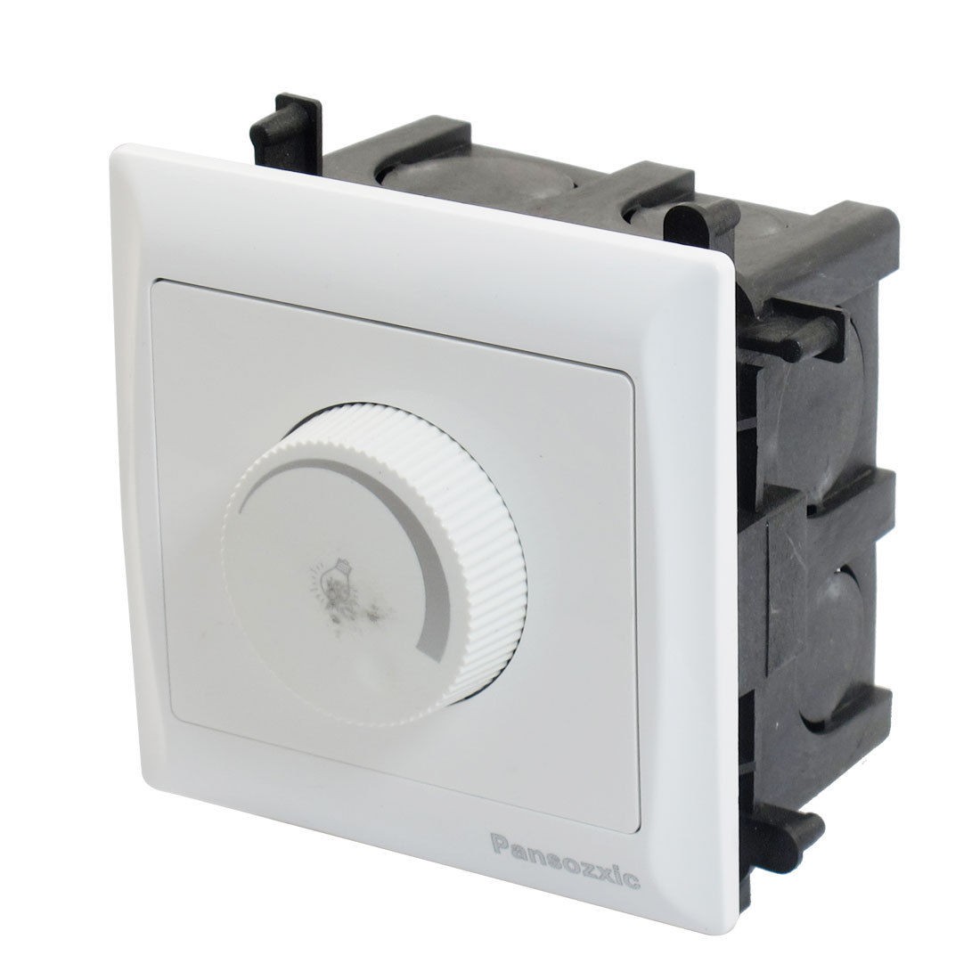 AC 150 250V 40 150W White Wall Panel Dimming Switch w Flush Mount Box