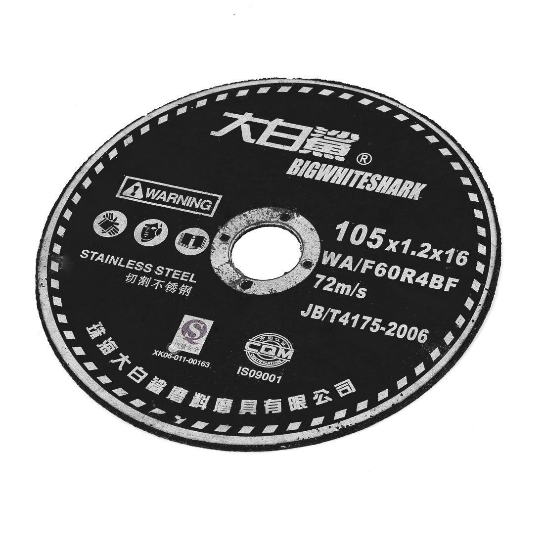 105mm x 16mm x 1 2mm Round Stainless Steel Grinding Diamond Disc Wheel Black