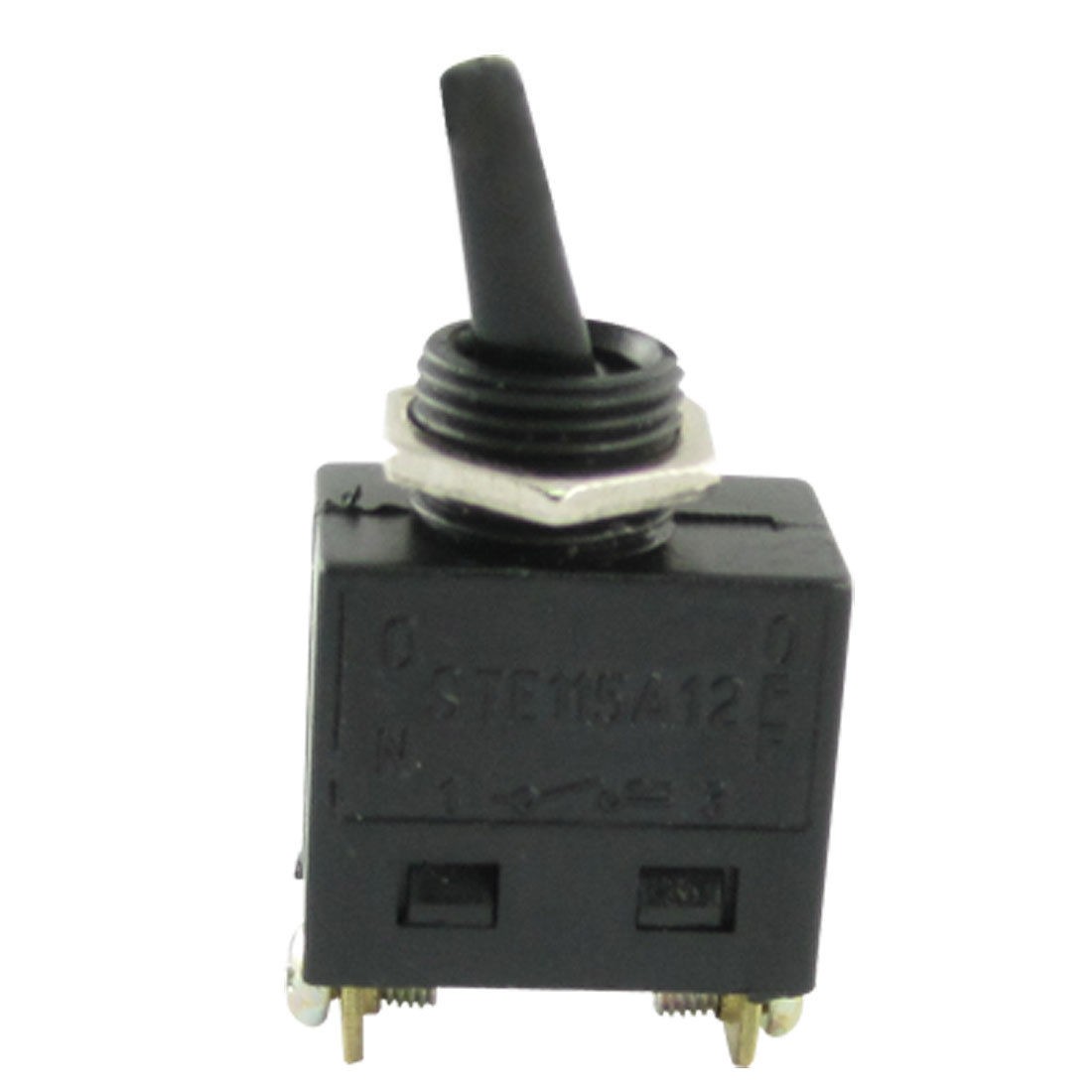 AC 125V 15A 250V 8A on Off SPST Toggle Switch Black w Screw Terminals