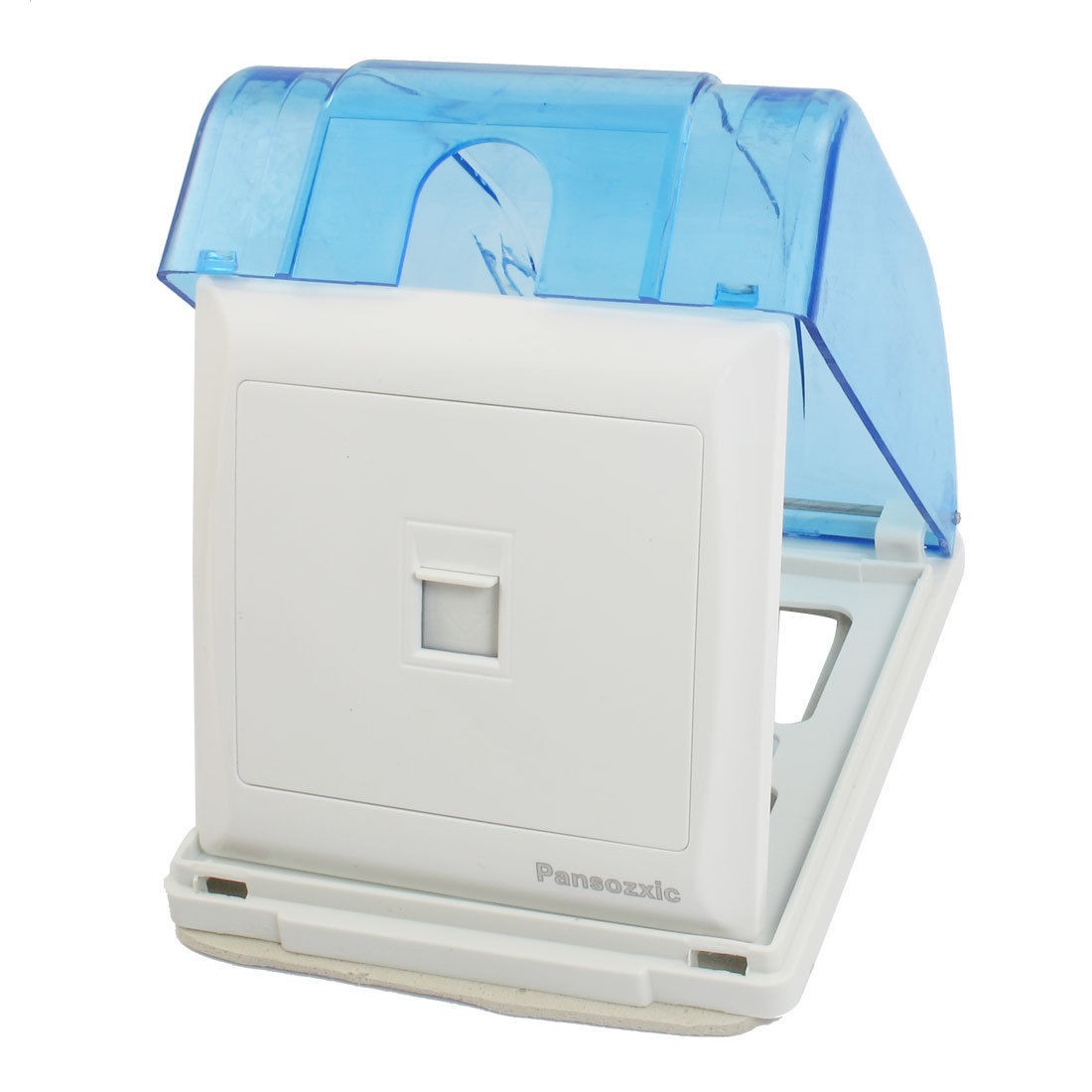 RJ45 Computer Internet Wall Outlet Plate w Blue Clear Splash Proof Box