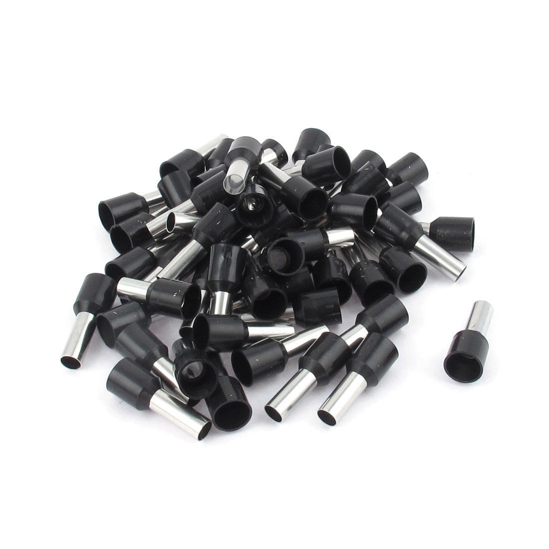 50 Pcs Insulated Ferrule Cord End Terminal Wire Connector Black E10 12 8AWG
