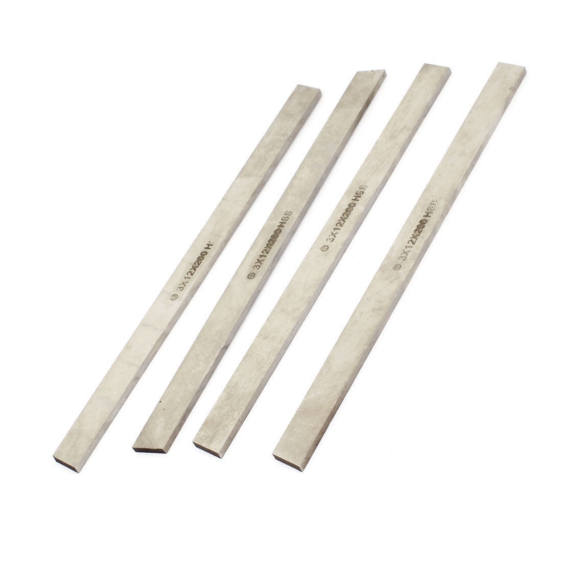 4 Pcs Machinist Metal Cutting Lathe HSS Tool Bit 3mm x 12mm x 200mm