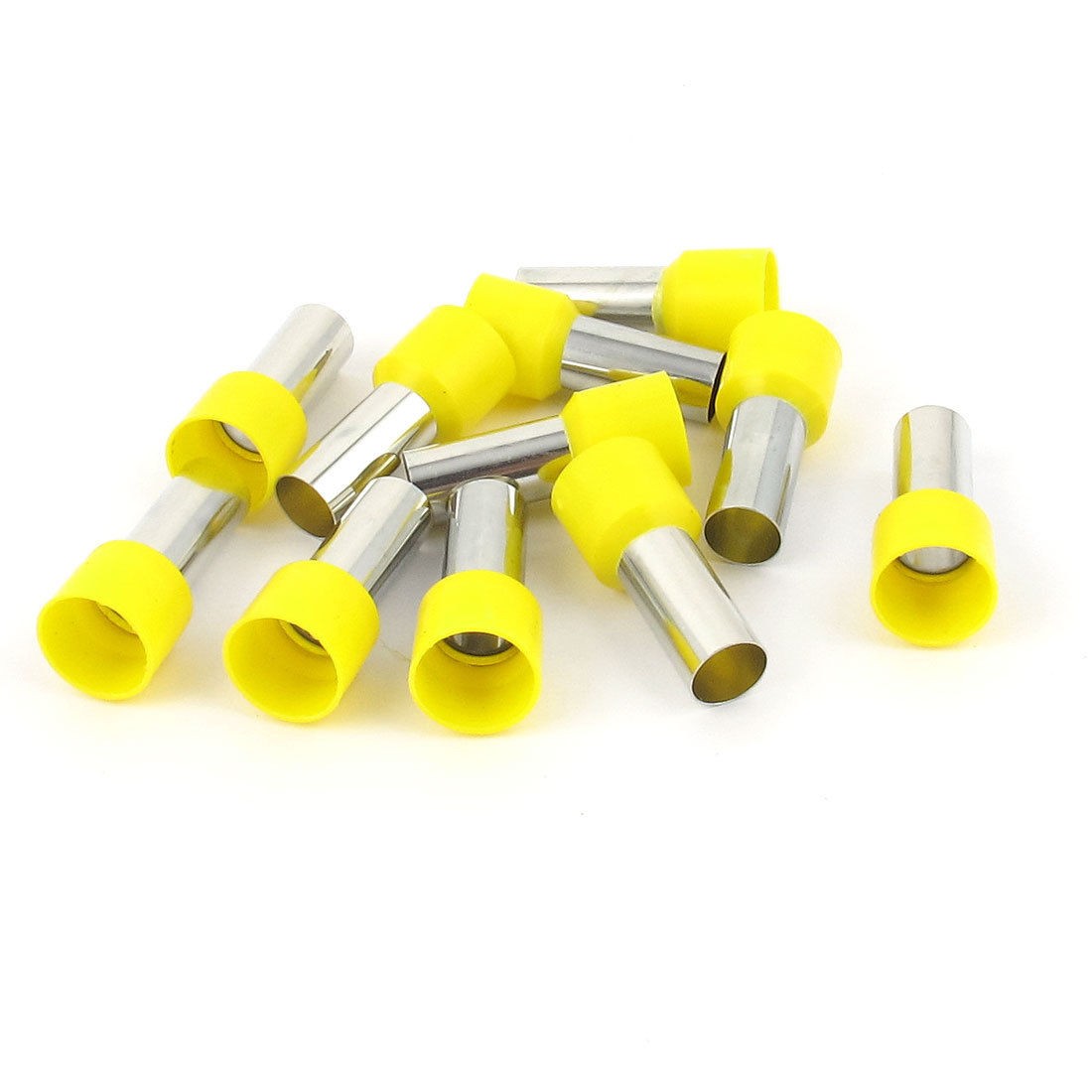 10 Pcs Wire Cord Pin End Terminal Insulated Ferrule Yellow E25 16 4AWG 25MM2