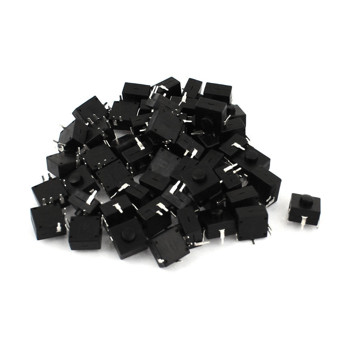 50 Pcs 4 Pin Locking Round Pushbutton Tactile Tact Switches 12x12x9mm