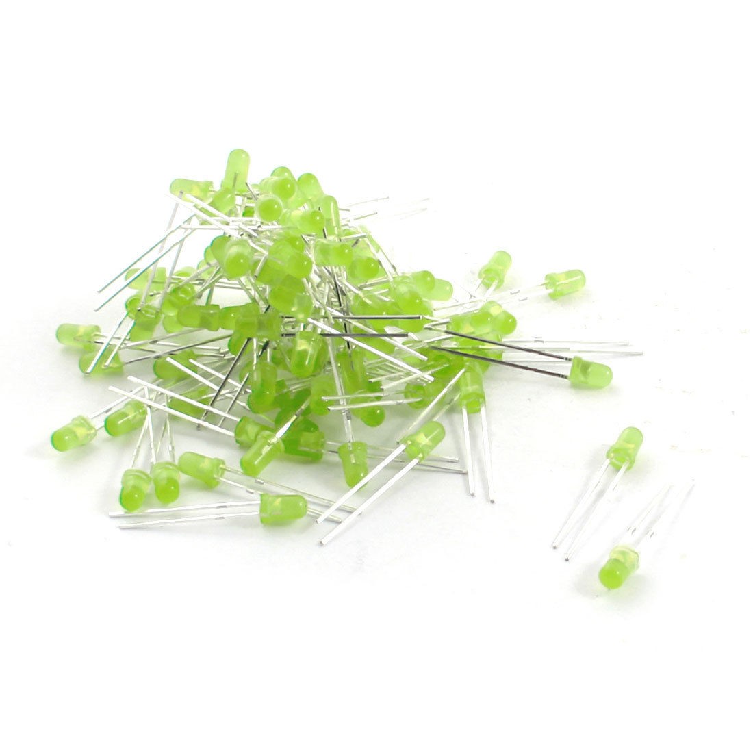 100pcs 3mm Head Dia Solderable Green LED Light Lamp Emitting Diode 3 4V 20mA