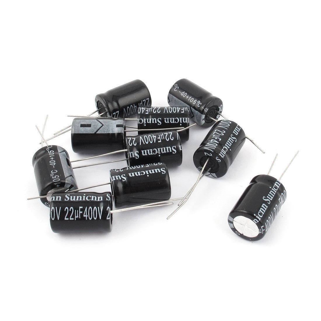 10 Pcs 400V 22uF 105C Radial Lead Electrolytic Capacitor 13mm x 18mm