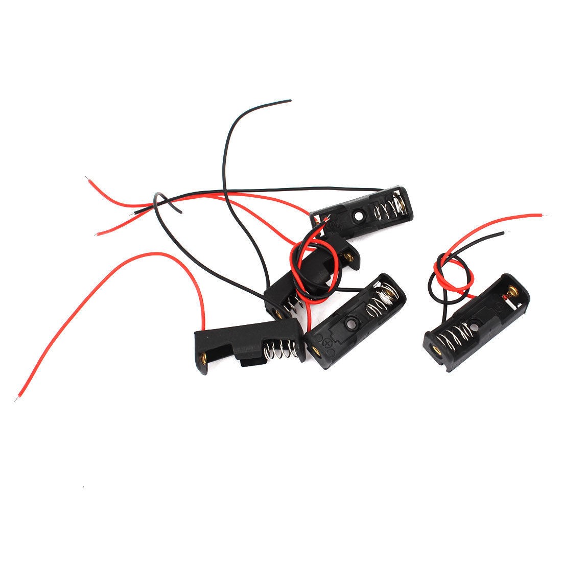 5 Pcs UM 5 1 5V Battery Black Plastic Box Holder Container Case