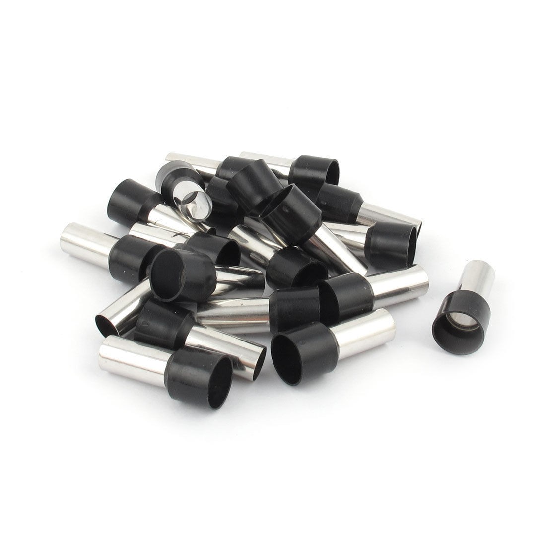 20 Pcs Wire Crimp Cord End Terminal Insulated Ferrule Black E25 16 4AWG 25MM2