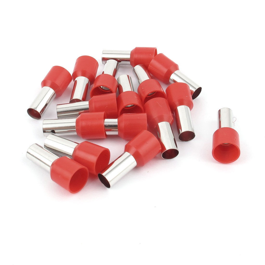 15 Pcs Wire Crimp Connector Terminal Pre Insulated Ferrule Red E16 12 6AWG 16MM2