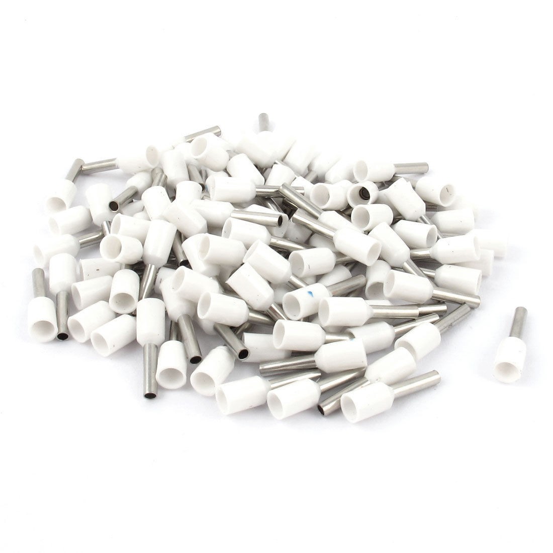 100pcs E1508 16AWG Insulated Ferrule Pin Cord End Terminal Crimp Connector White