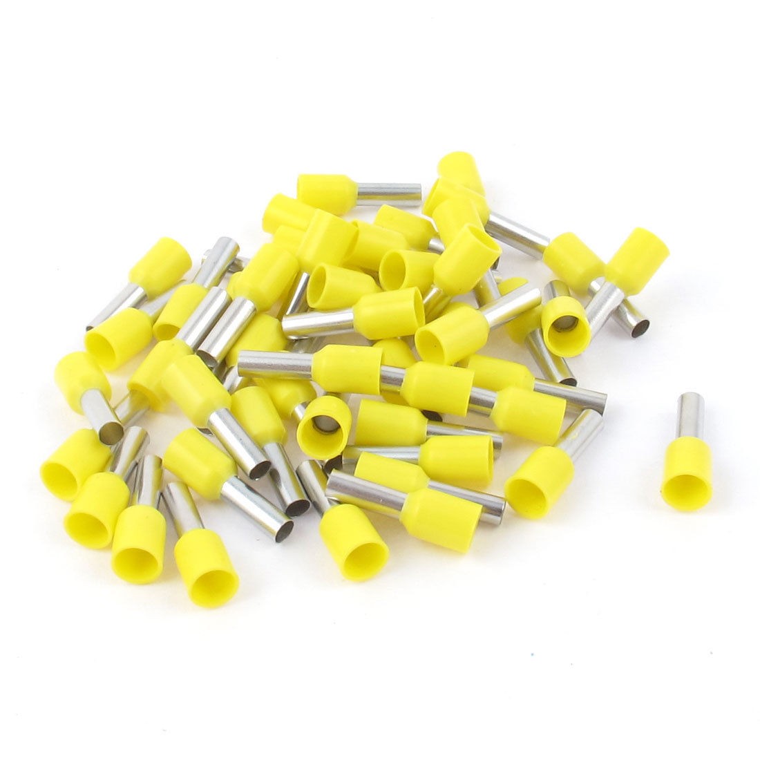 50pcs E4009 12AWG Insulated Ferrule Pin Cord End Terminal Crimp Connector Yellow