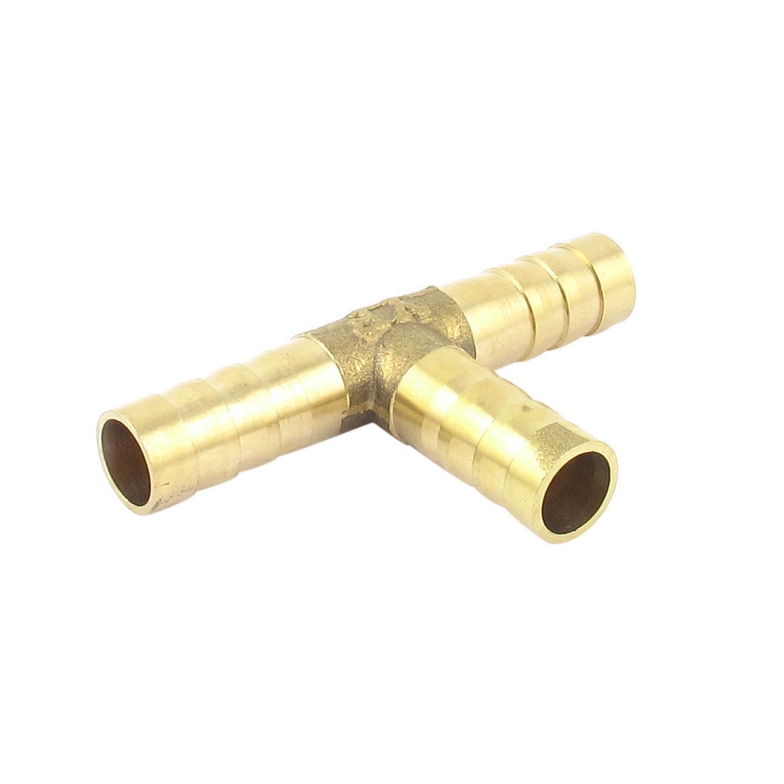 Gold Tone Brass 8 5mm to 8 5mm 3 Ways Air Pneumatic Quick Joint Fittings
