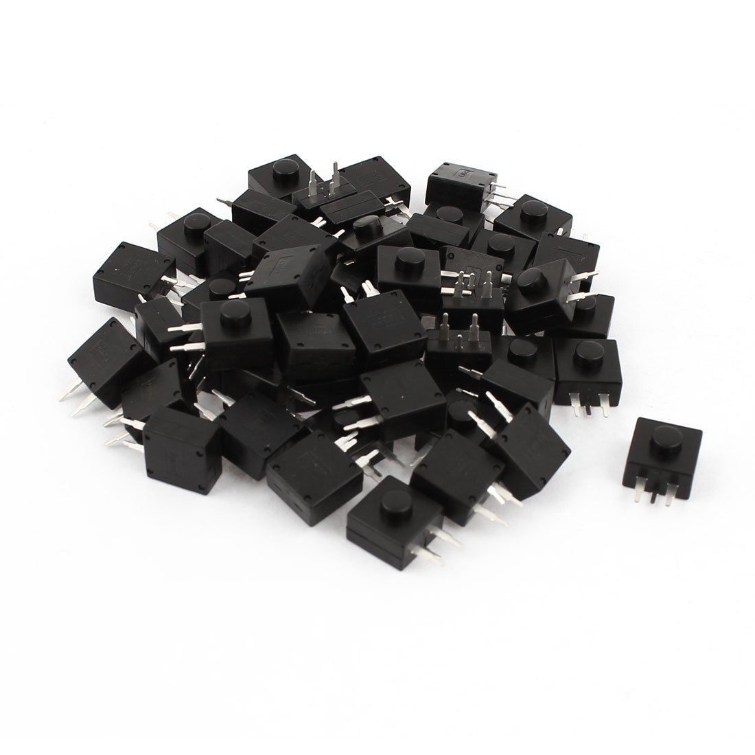 50 Pcs Self Locking 3 Pin Push Button Tactile Tact Switches 12x12x9mm