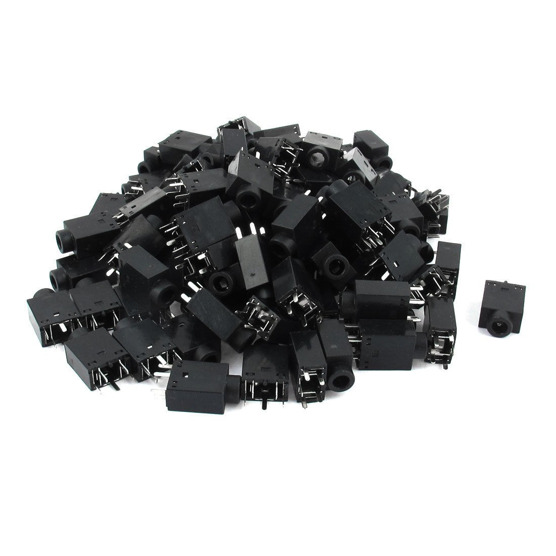 100pcs PCB Mount 3 5mm 5 Pins DIP Stereo Headphone Audio Jack Connector PJ358