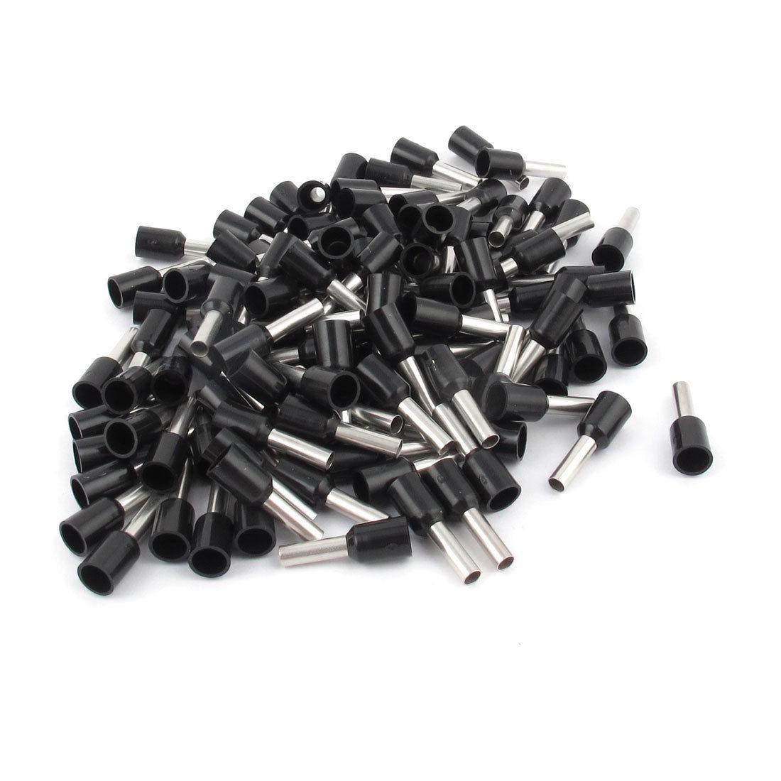 100 Pcs Wire Crimp Cord End Terminal Insulated Ferrule Black E2508 14AWG 2 5MM2