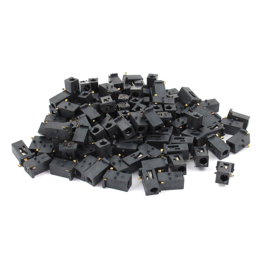 100Pcs PCB Mount 2.1mm Female 2 Pins SMT DC Power Jack Socket Connector DC096