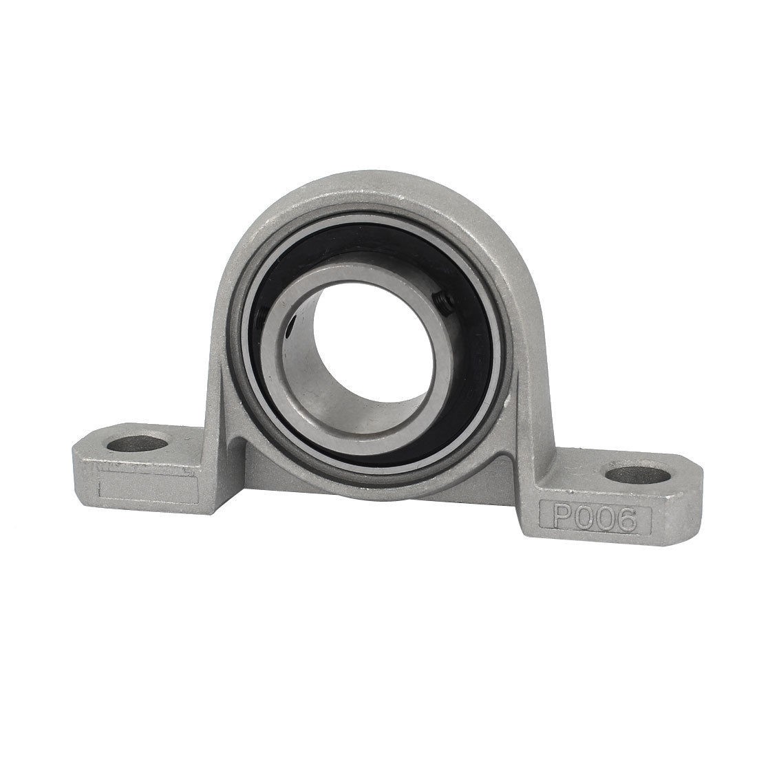 P006 30mm Mounted Self Align Pillow Block Bearing Solid Base Cast Housing Gray