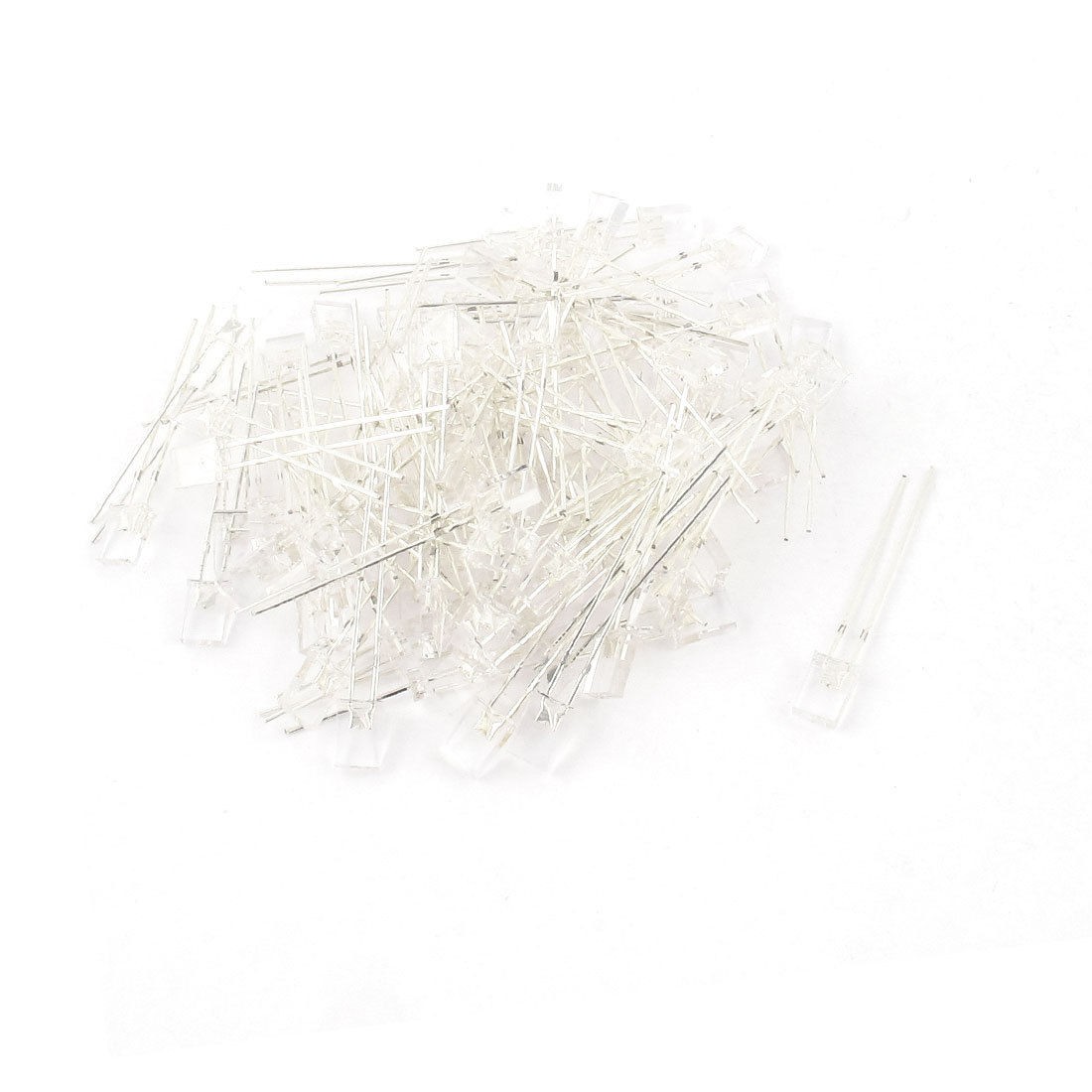 80 Pcs 3mm x 5mm x 7mm Head 2pin DIP LED Green Light Emitting Diode Bulb