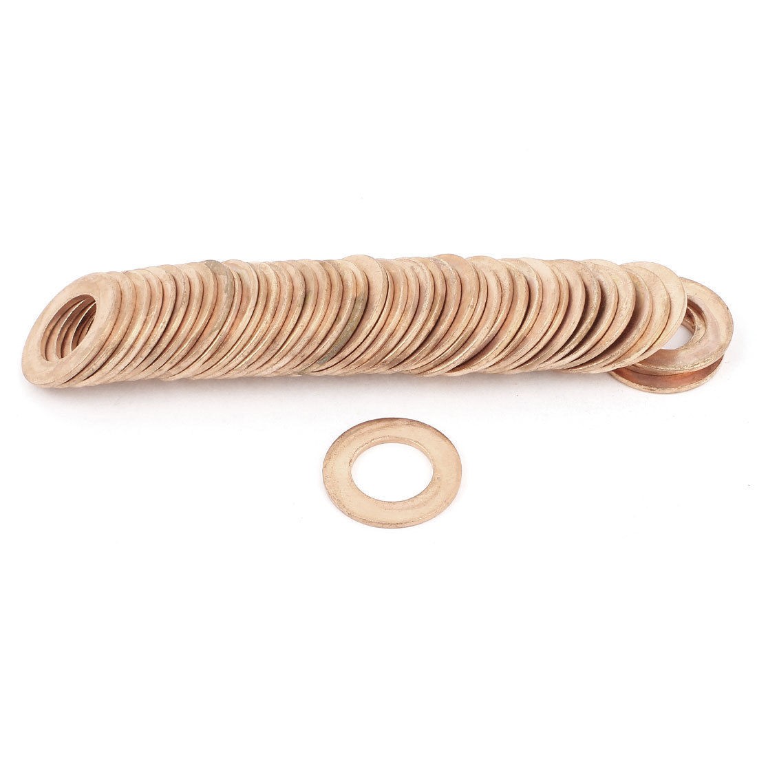50pcs 24mm OD 14mm ID 1 5mm Thick Copper Washer Flat Ring Oil Brake Line Seal