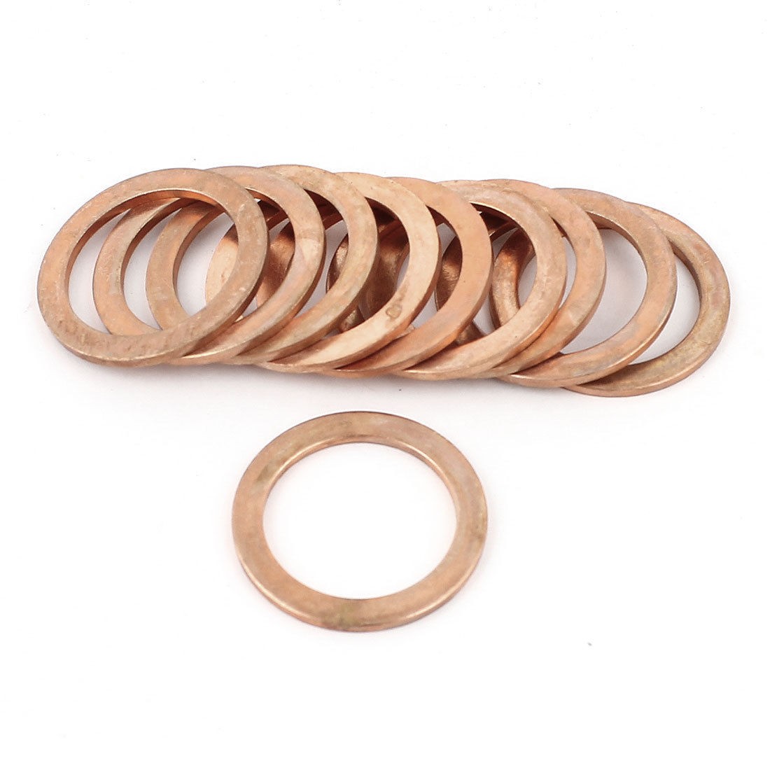 10 Pcs Copper Flat Washer Gasket Ring Sealing Fastener 24x32x2mm for Industry
