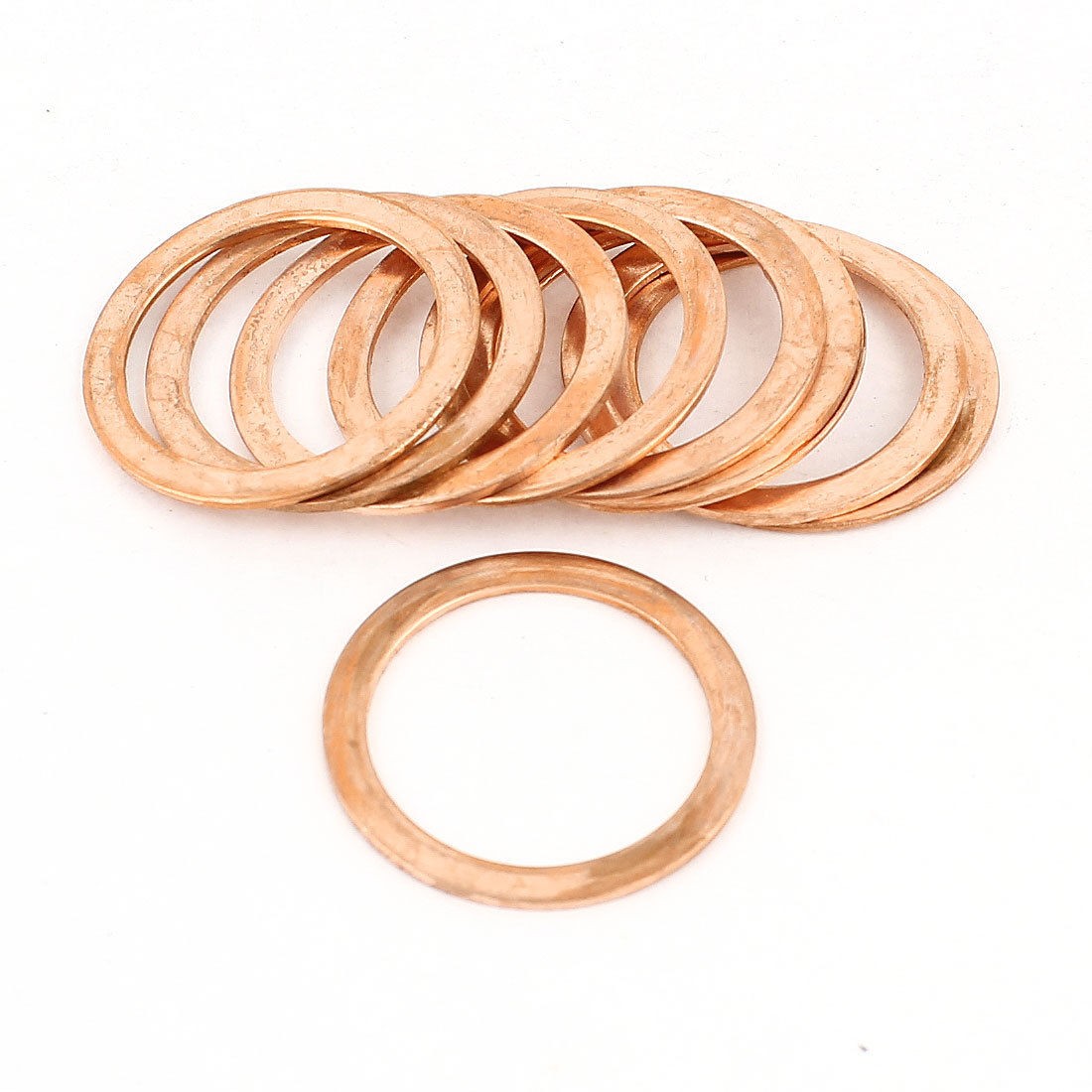 10 Pcs 21x27x1mm Copper Flat Washer Ring Gaskets Spacer Seal Fitting Fasteners