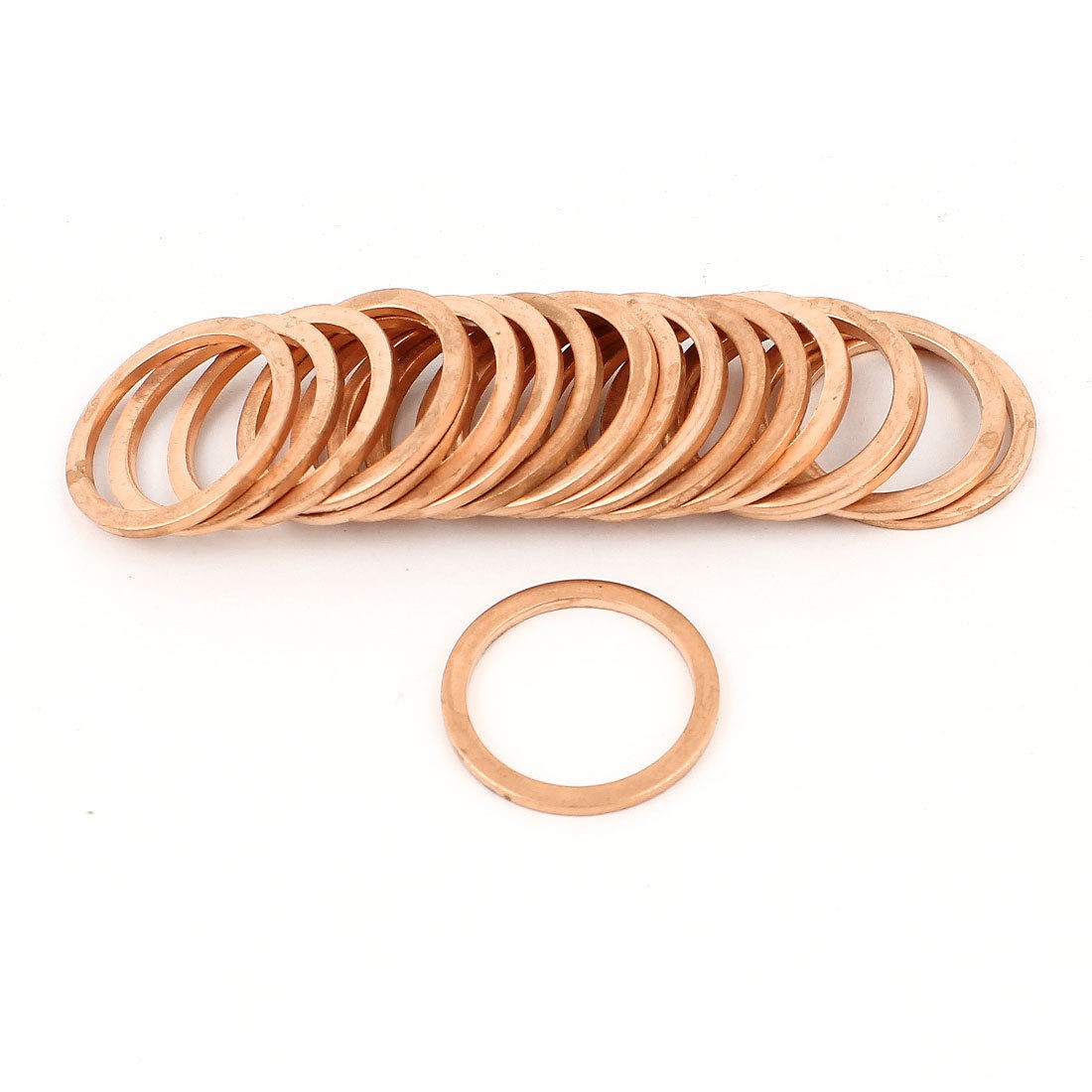20pcs 24mm Inner Dia 2mm Thickness Copper Flat Washer Gasket Seal Fitting