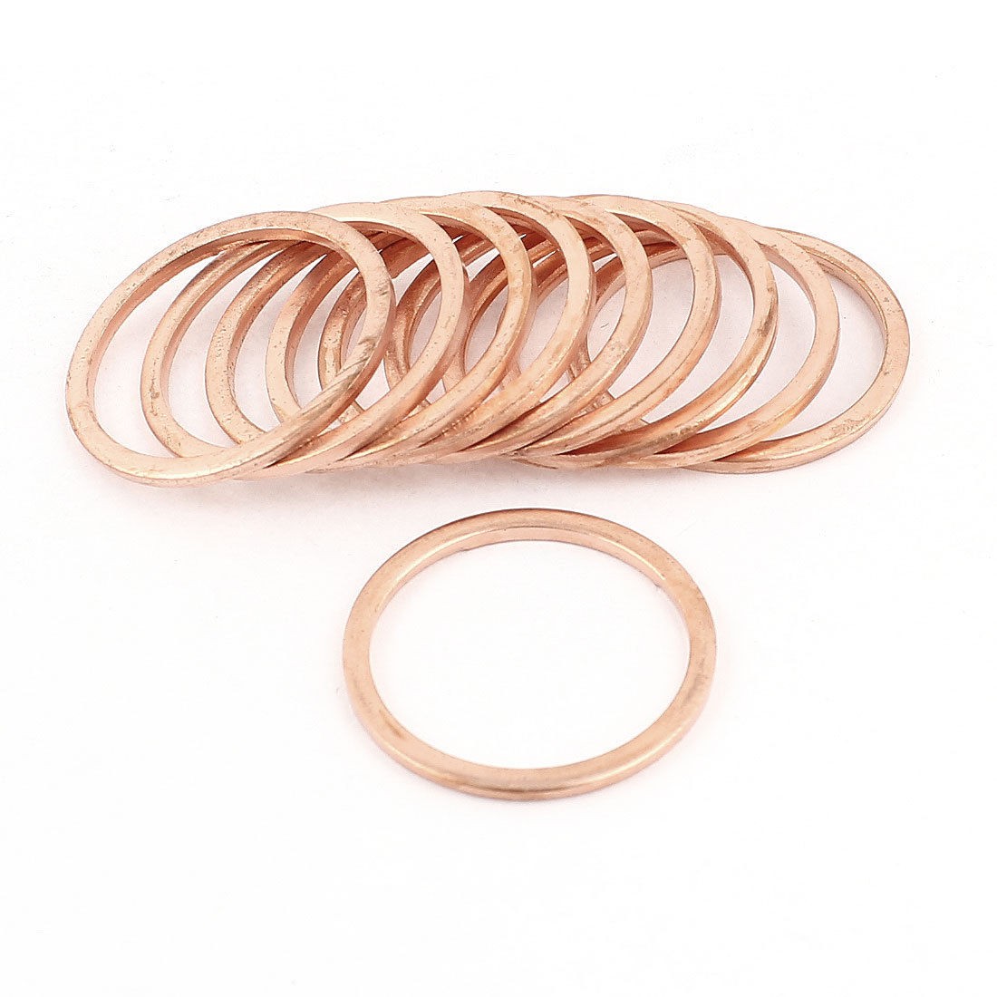 10pcs 27mmx32mmx2mm Copper Washer Flat Ring Engine Oil Drain Gasket