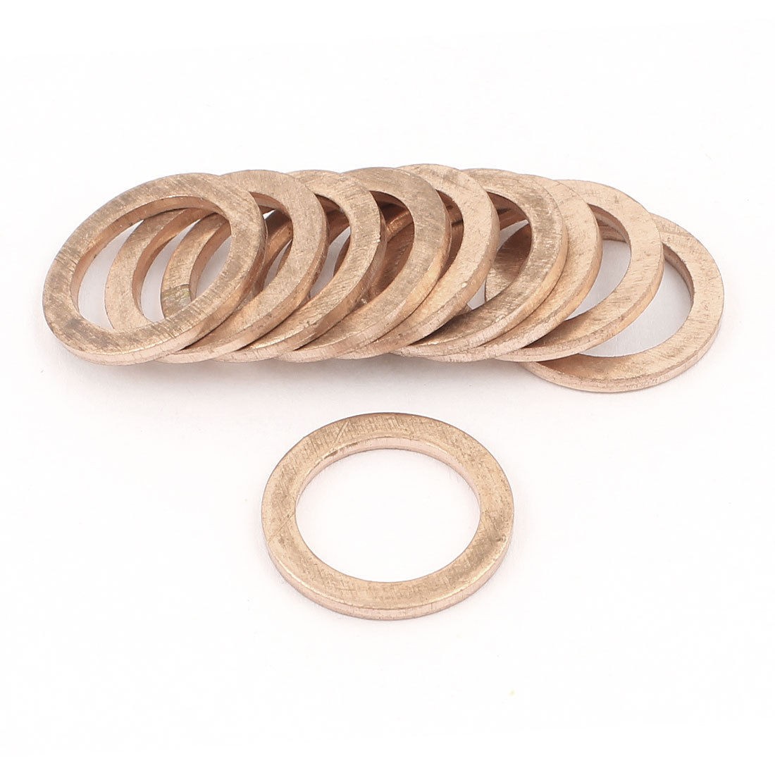 10pcs 12mmx17mmx1 5mm Copper Crush Washer Flat Ring Gasket Fitting
