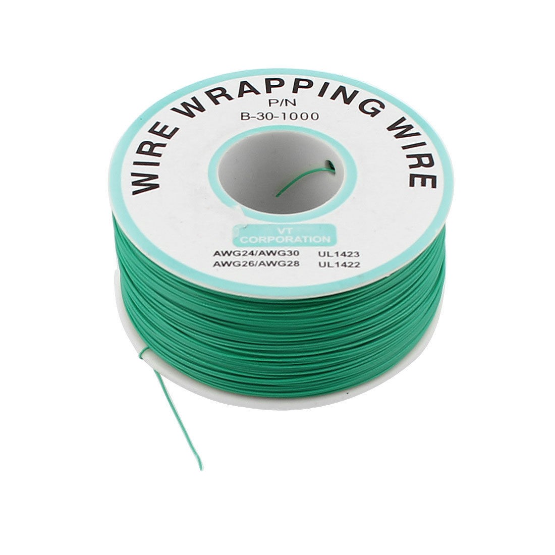 PCB Solder 0 25mm Tin Plated Copper Cord Wire Wrapping Wire Green 30AWG 200M