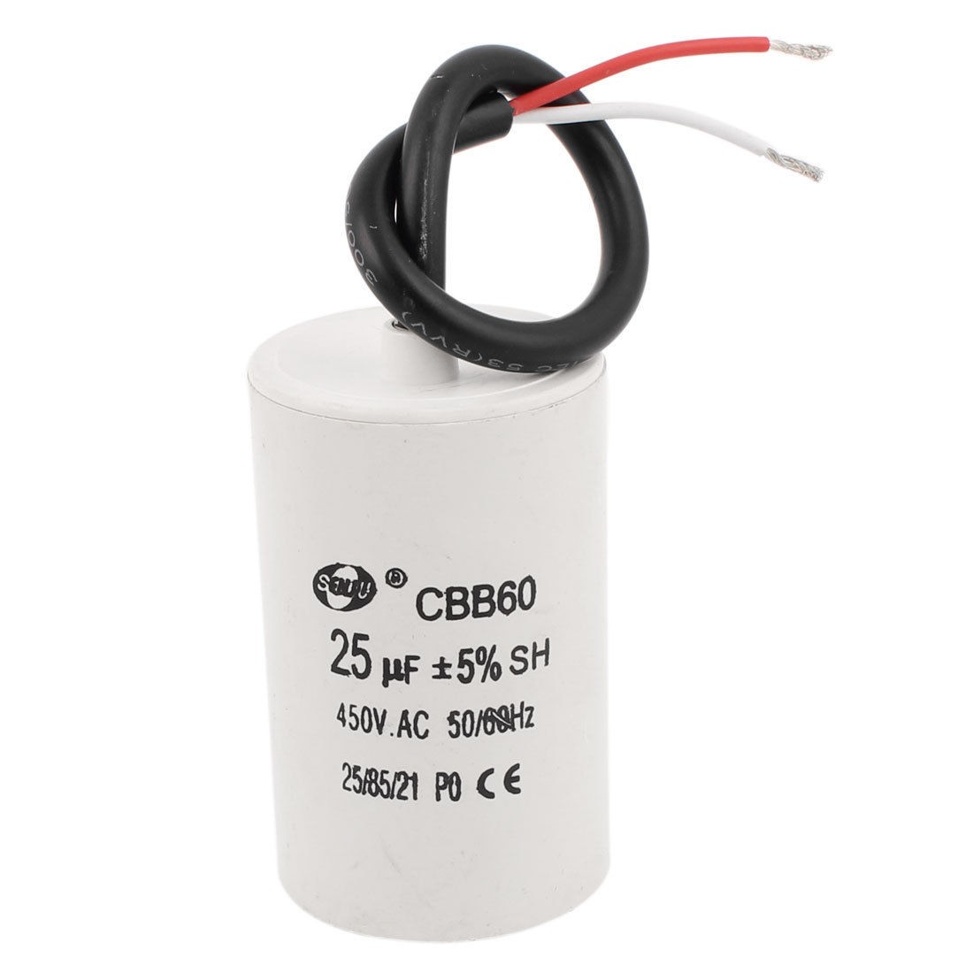 AC 450V 25uF 5 Tolerance Wire Leads Electric Motor Running Capacitor
