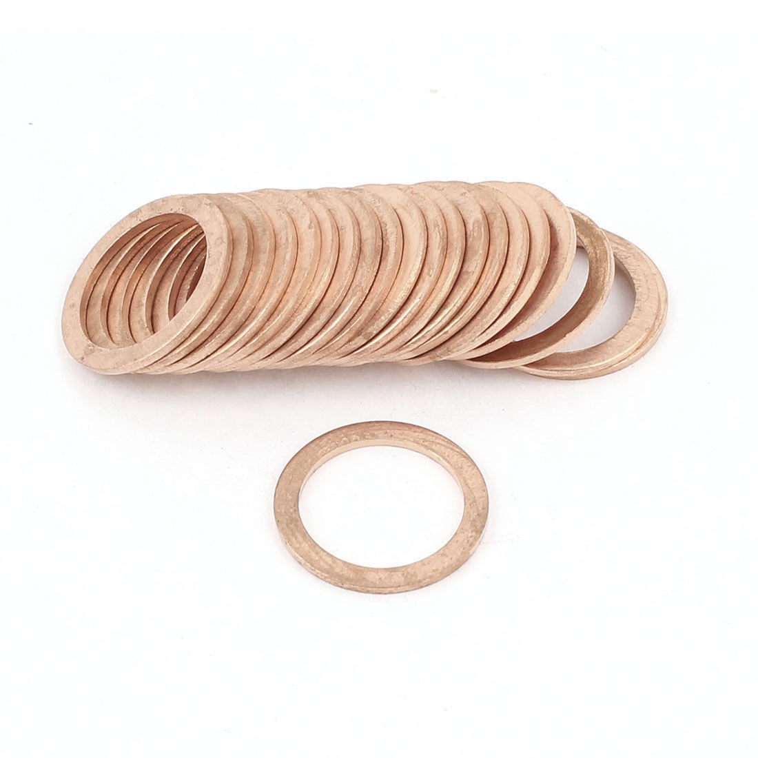 20pcs 12mmx16mmx1mm Copper Flat Washer Gasket Spacer Fasteners for Engine Repair
