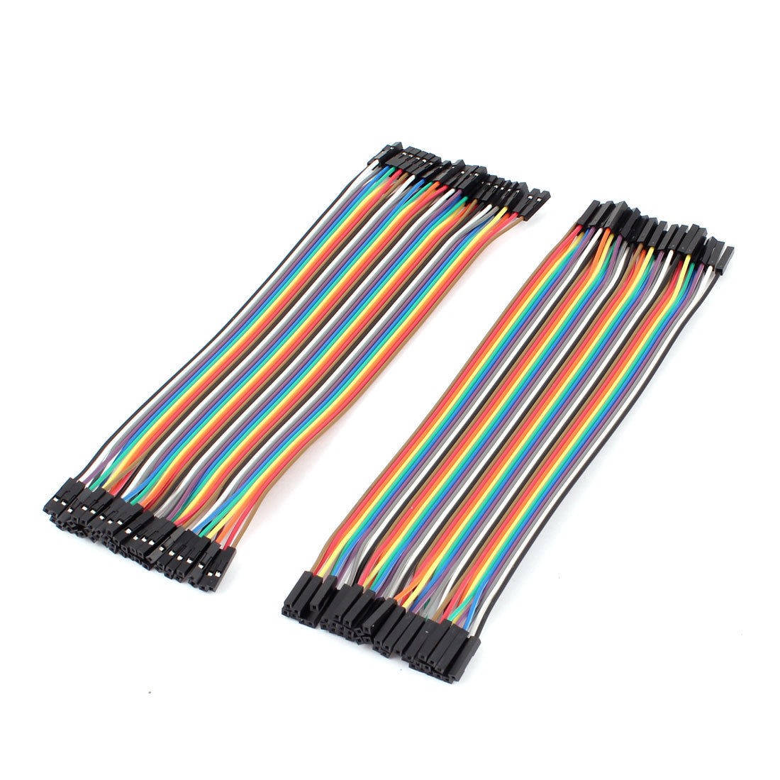 2pcs 2 54mm 40pin 1P 1P Female to Female Flexible Jumper Cable Wire 20cm
