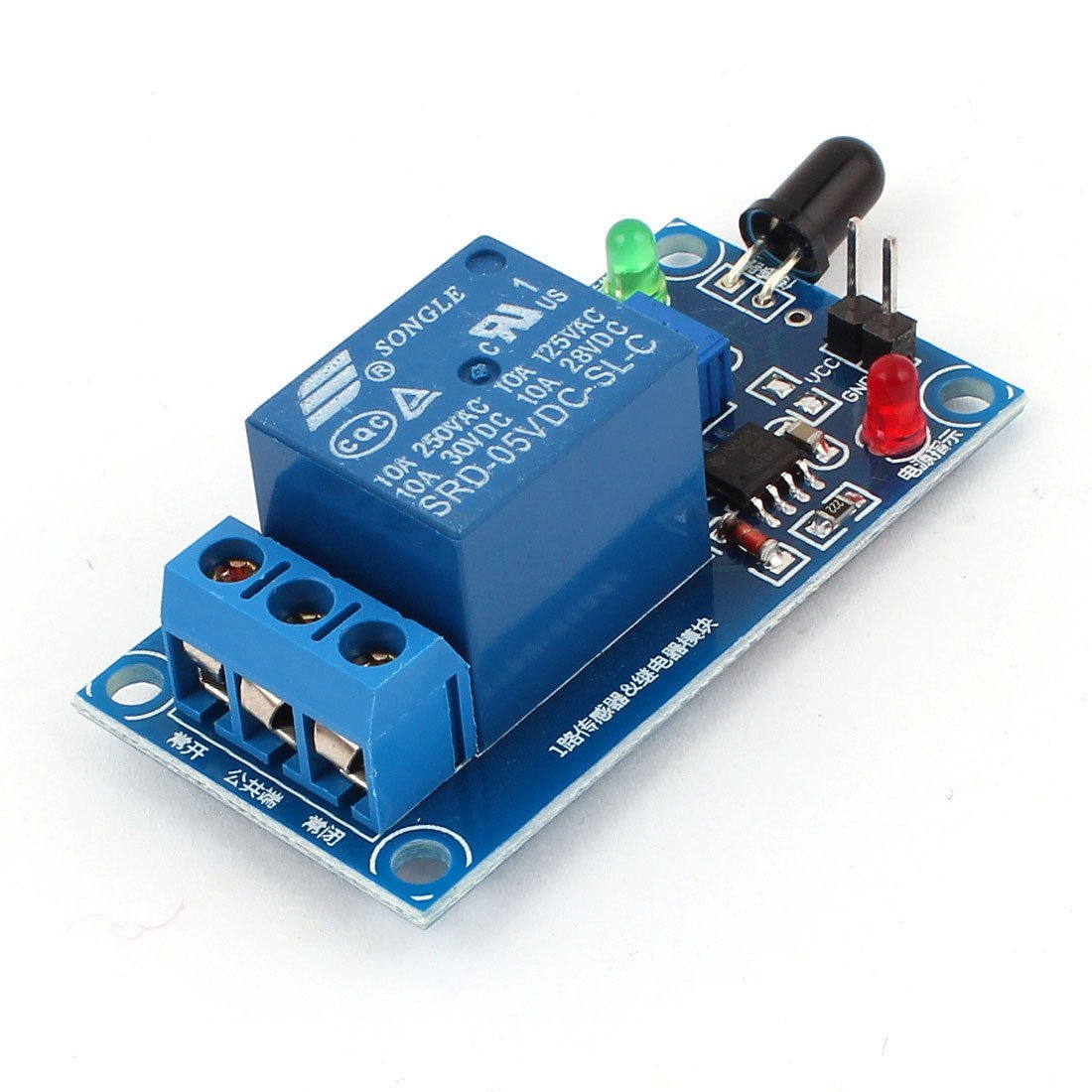 DC 5V One Way Fire Flame Detection Sensor Relay Module Wavelength 760nm 1100nm