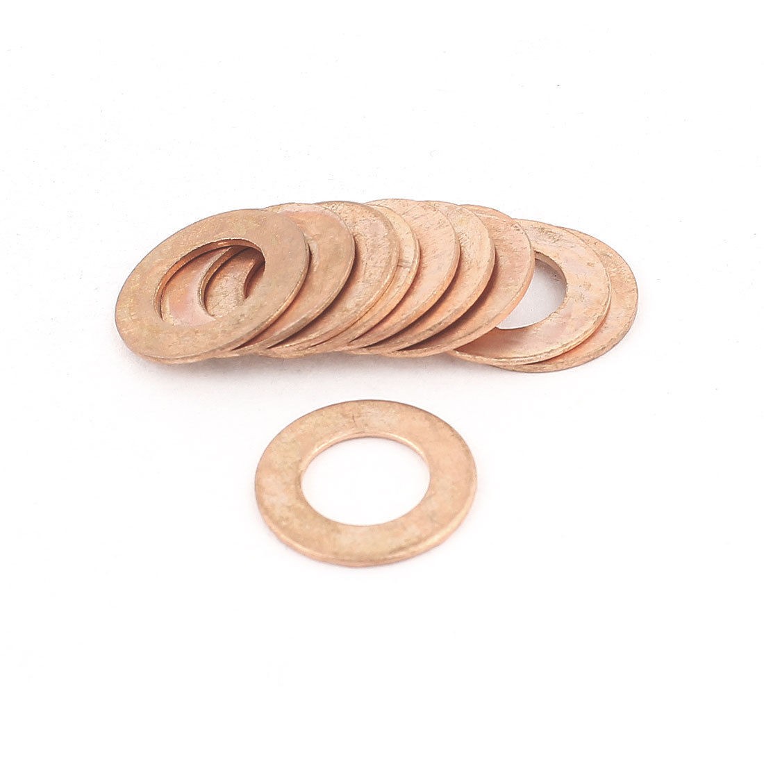 10pcs 10mmx18mmx1mm Copper Crush Washer Flat Ring Gaskets Fitting