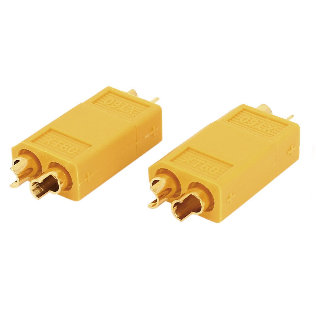2 Pcs Replacement Male Female XT60 Plug Connector Yellow for RC Battery