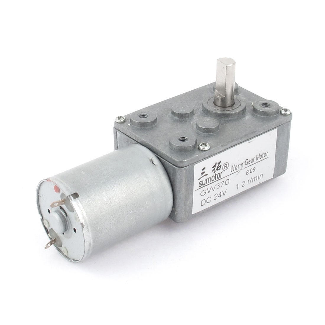 DC 24V 12rpm High Torque 4 5mmx13mm Shaft 24mm Dia Electric Power Geared Motor