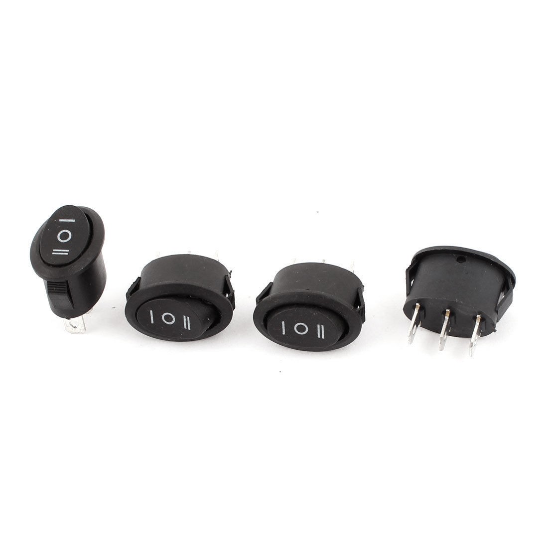 Oval Shaped SPDT on Off on 3 Position 3pin Boat Rocker Switches 4pcs