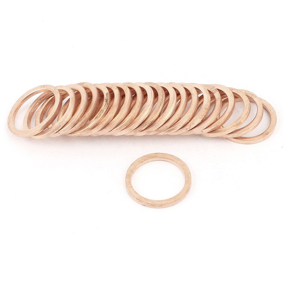 20pcs 20mm OD 16mm ID 2mm Thick Copper Washer Flat Ring Oil Brake Line Seal