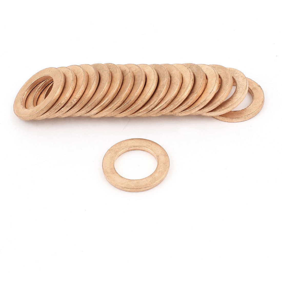 20Pcs 10mmx16mmx1.5m<wbr/>m Copper Crush Washer Flat Ring Gasket Fitting