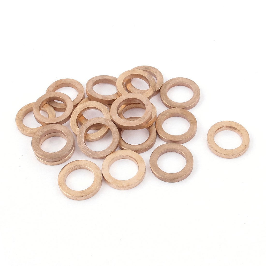 20 Pcs 8mmx12mmx2mm Copper Flat Washer Gasket Spacer Seal Fitting Fasteners