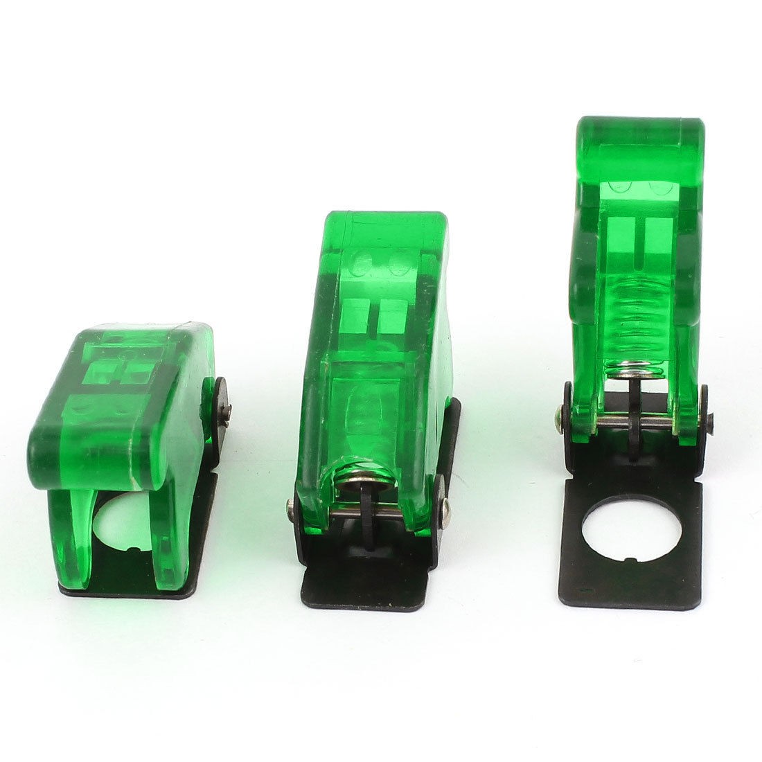 3 x Waterproof Green Plastic Toggle Switch Flip Safety Cover Protection Cap 12mm