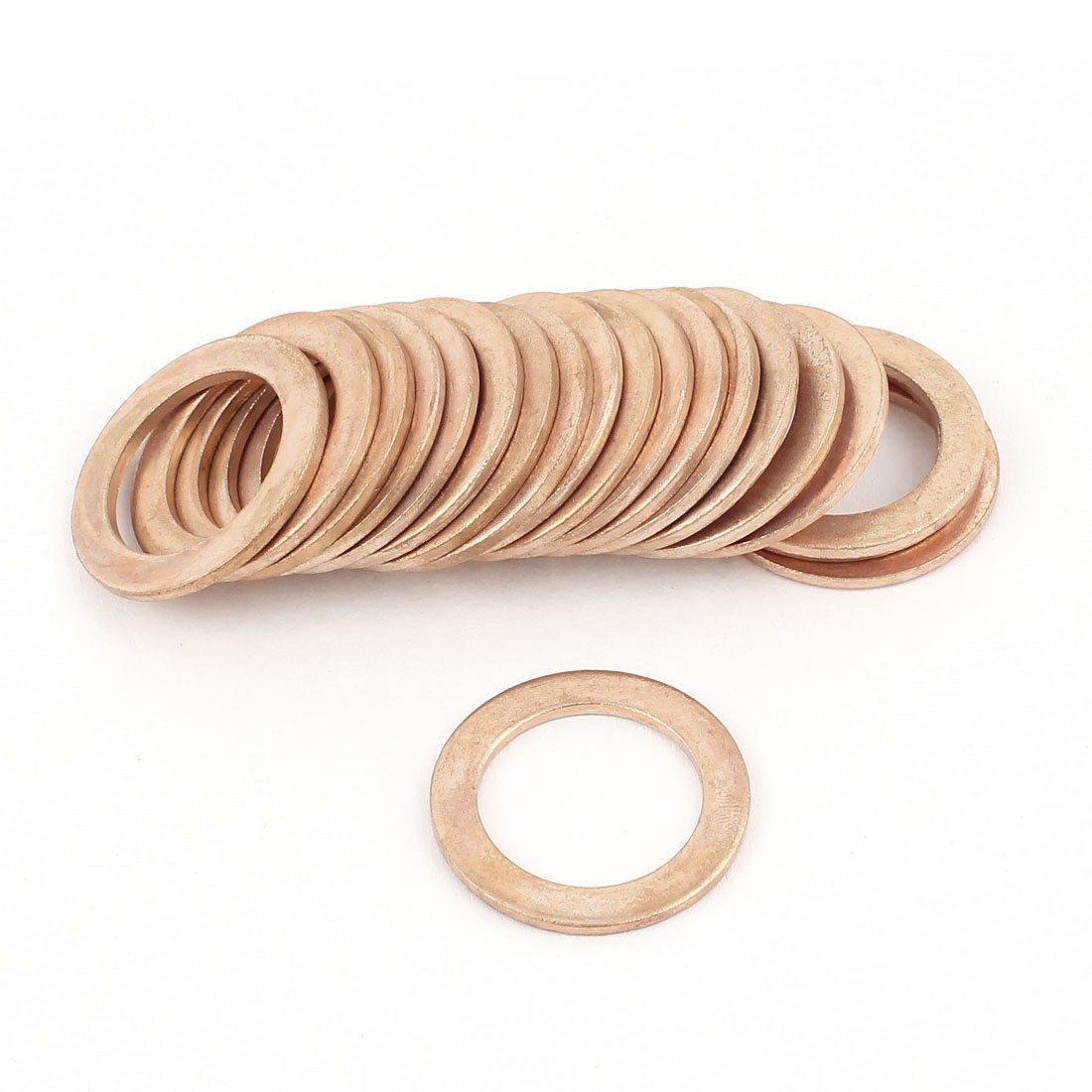 20 Pcs 11mmx16mmx1mm Copper Crush Washer Flat Seal Ring Gasket