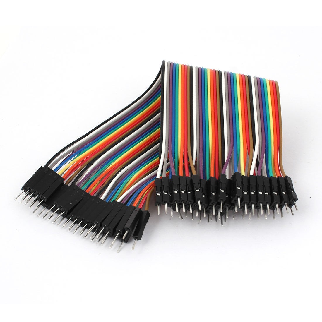 20cm 40pin Male to Male 2 54mm 1P 1P Jumper Wire Rainbow Flat Cable for Arduino