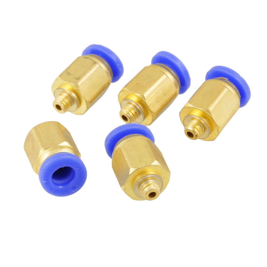 5mm x 6mm Push in One Touch Pneumatic Straight Fittings 5 Pcs