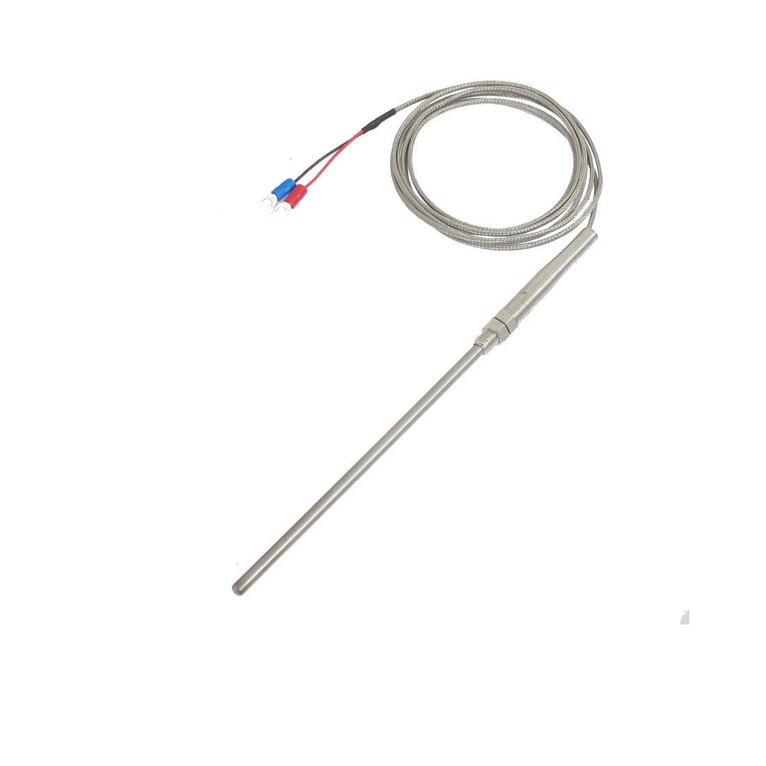 K Type 5/16" Thread Dia 160mm x 5mm Thermocouple Probe 2M Cable
