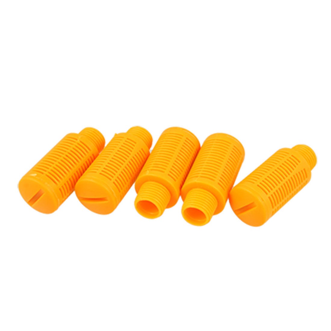 0.5" Diameter Connector Orange Pneumatic Muffler 5 Pcs